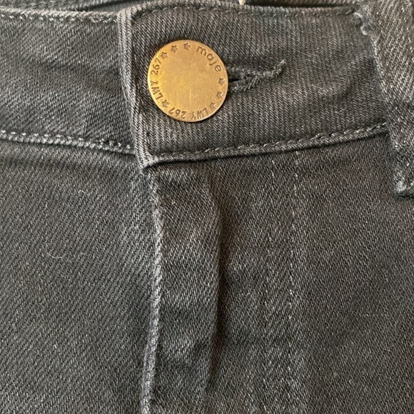 MAJE Black Panako Frayed Hem Ankle Jeans 38 - Picture 4 of 12